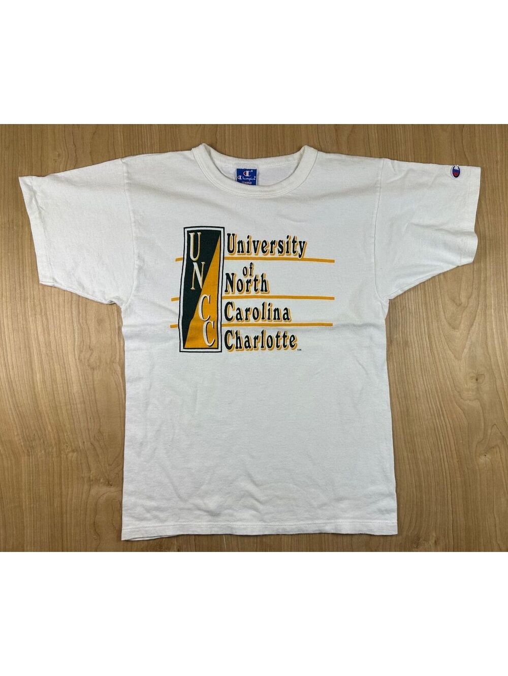 Vintage 90s University of North Carolina Charlotte tshirt champion thick uncc - Picture 1 of 13